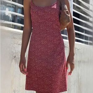 Brandy Melville Red Floral Mini Dress size S